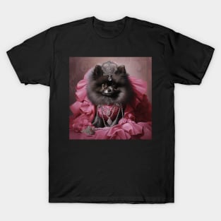 Black Pom In Pink Dress T-Shirt